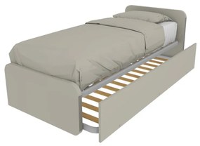 964R - Letto cameretta 80x190  singolo con secondo letto estraibile e testate personalizzabili