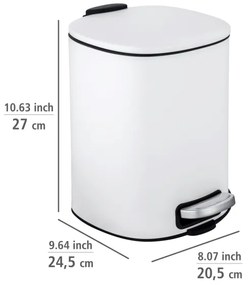 WENKO 24779100 - Cestino ALASSIO 20,5x27 cm bianco/nero