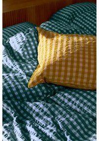 Set copripiumino e federa verde e blu in crêpe per letto singolo 140x200 cm Bæk&amp;Bølge – JUNA