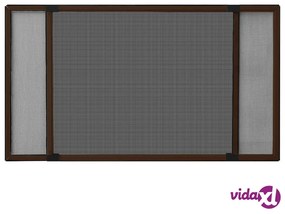 vidaXL Zanzariera Allungabile per Finestre Marrone (100-193)x75 cm