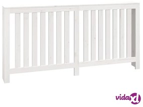 vidaXL Copertura Termosifone Bianca 169x19x84 cm Legno Massello Pino