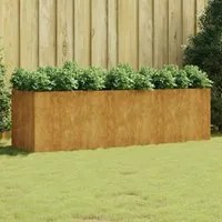 Fioriera Rialzata da Giardino 280x80x80 cm in Acciaio Corten 824540