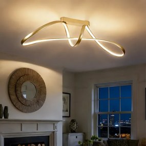 Brilagi-LED Plafoniera dimmerabile a soffitto TWISTER LED/60W/230V 3000-6000K dorata + telecomando