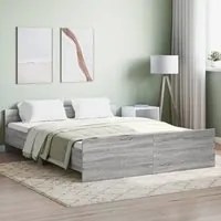 Giroletto con Testiera e Pediera Grigio Sonoma 150x200 cmcod mxl 131985