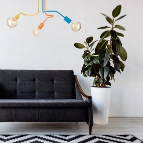 Lampadario a plafone MATYLDA 3xE27/60W/230V colorato