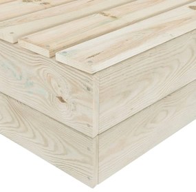 Set Divani da Giardino su Pallet 5 pz con Cuscini Legno Abete