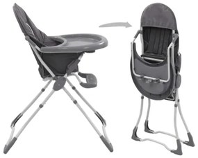 Seggiolone Pappa per Bambini Grigio e Bianco