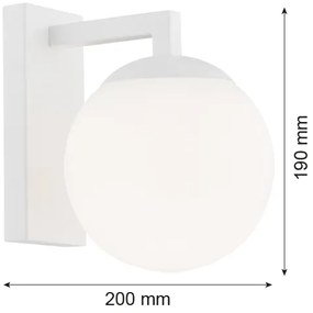 Argon 3733 - Lampada da parete ASPEN 1xE27/15W/230V bianco