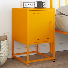 Comodino Giallo Senape 36x39x60,5 Cm İn Acciaio /