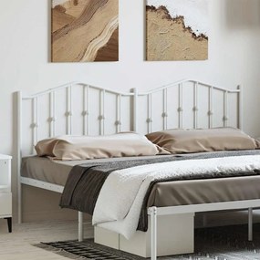 Testiera İn Metallo Bianco 193 Cm /