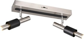Faretto LED nero e argentato 20,5x42 cm Ikaris – Trio Select