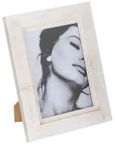 Cornice Portafoto Crema Legno Cristallo 21,5 x 1,5 x 26,5 cm