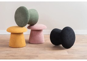 Sgabello in velluto rosa chiaro Mushroom - Leitmotiv