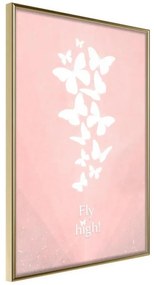 Poster  Butterfly Dream  Cornice Quadri Cornice d'oro, Larghezza x Altezza Home decor 20x30