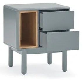 Comodino grigio-blu Corvo - Teulat