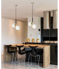 Lampadario a sospensione con filo DUO 2xE14/40W/230V oro/nero