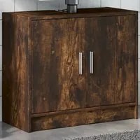 Mobile Lavabo Rovere Fumo 63x29x55 cm in Legno Multistrato 848098