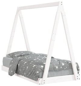 Giroletto per bambini bianco 70x140cm in legno massello di pino