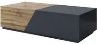 Tavolino con cassapanca Ceelias - 124 x 60 x 42 cm - Grigio/Marrone