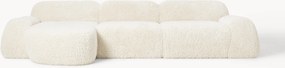 Divano angolare componibile 4 posti in teddy Wolke