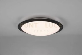 Plafoniera umberto led ip44 d.42cm bordo nero 680319132