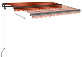Tenda da Sole Retrattile Automatica 3x2,5 m Arancio Marrone