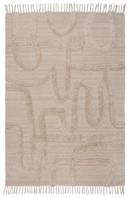 Tappeto beige in lana tessuto a mano 160x230 cm Loma – Flair Rugs