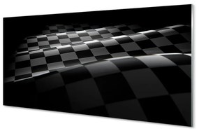 Quadro in vetro Bandiera a scacchi 100x50 cm