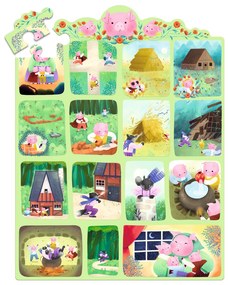 Story puzzle - Tre porcellini - 35 pezzi