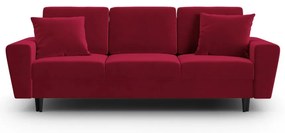 Divano rosso allungabile e con contenitore con rivestimento in velluto 235 cm Kyoto – Cosmopolitan Design