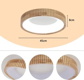 Brilagi - Plafoniera LED FALCON WOOD MODERN LED/30W/230V Ø 45 cm legno