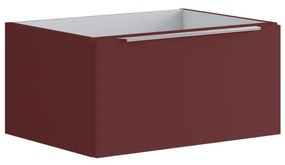 Mobile da bagno sotto lavabo Brera rosso opaco L 59.5 x H 30 x P 45.5 cm 1 cassetto, lavabo non incluso