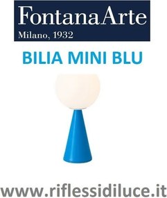 Fontana Arte Bilia mini base blu con cavo