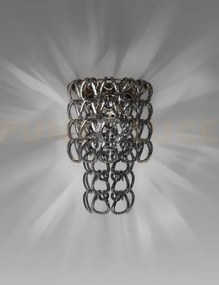 Giogali applique a parete cristallo nickel nero e bronzo opaco 1 lu...