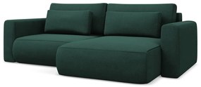 Divano angolare verde allungabile/con contenitore (con penisola a destra/con chaise lounge) Kapua – Makamii