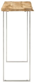 Tavolo consolle bordi vivi 105x33x76 cm legno massello di mango