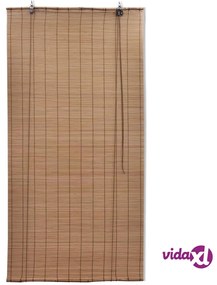 vidaXL Tenda Avvolgibile in Bambù 80x220 cm Marrone