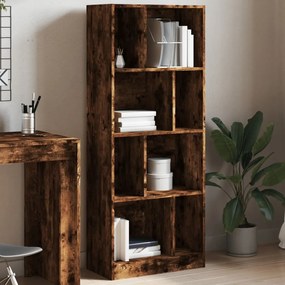 Libreria Rovere Fumo 57x28,5x141 Cm İn Legno Multistrato /