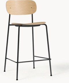Sedia alta in metallo e legno Co