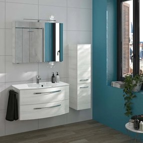 Mobile sottolavabo e lavabo Imagine per vasca centrale rovere bianco L 90 x H 48 x P 48 cm 2 cassetti