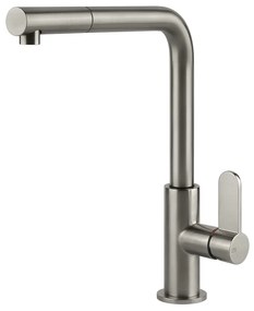 Miscelatore Lavello Monocomando Girevole con Doccetta Estraibile Doppio Getto Steel Brushed Tapware 60537 Gessi