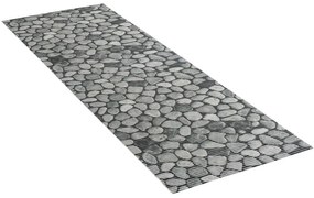 Tappetino da bagno in plastica grigio 65x200 cm Sassi - Wenko