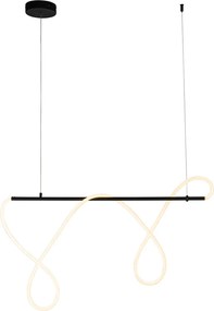 Lampada a sospensione di design nera con LED dimmerabile a 3 livelli - Danisha