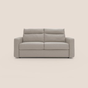 Cupido Divano letto materasso H18 cm e schienale alto in tessuto impermeabile simil cotone T13 panna