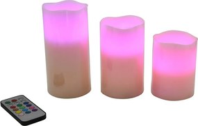 Set di 3 candele a a LED (altezza 10 cm) - Hilight