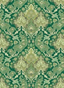 Damask Tapete Pushkin von Cole & Son - Emerald Green & Lime