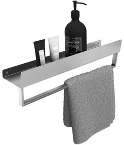 Mensola da bagno SF01 45cm steel brush