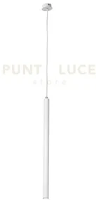 Sospensione tube in metallo bianco con fonte luminosa a led  so.tub...