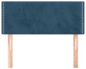 Testiera blu scuro 90x5x78/88 cm in tessuto