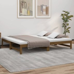 Dormeuse estraibile miele 2x(90x190) cm legno massello di pino